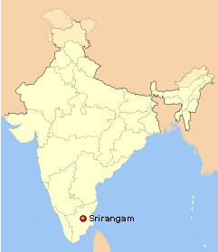 Sri Ranganathaswamy templo india mapa