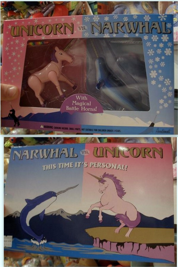 unicornio narval lucha fantasia