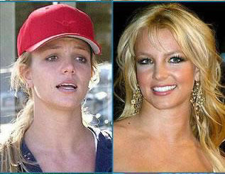 britney spears no make up comparison