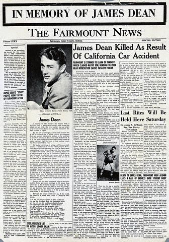 James Dean Memory Edition Fairmont News