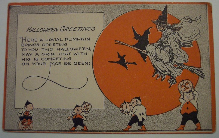 Postal Halloween retro 073