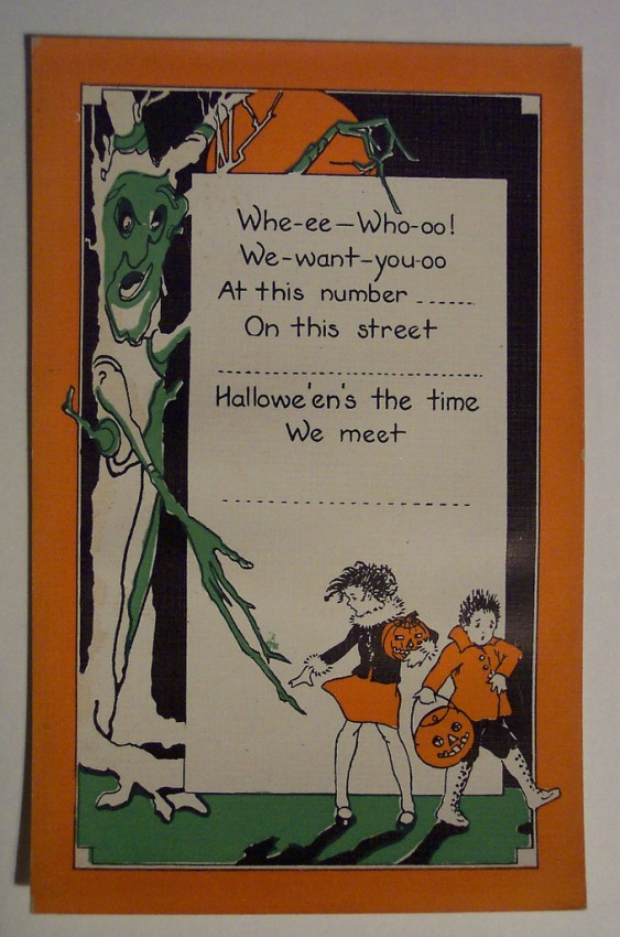 Postal Halloween retro 092