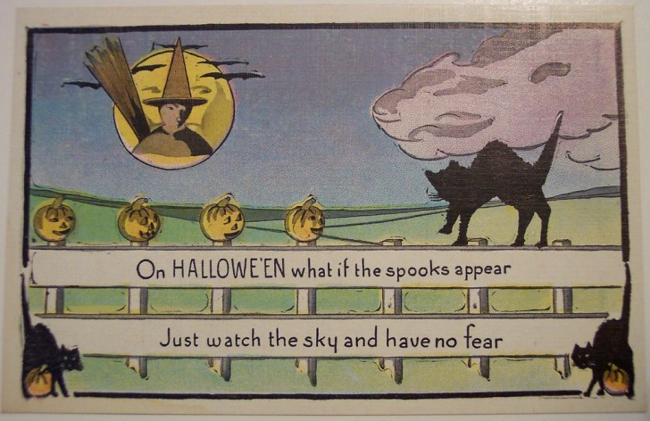 Postal Halloween retro 134