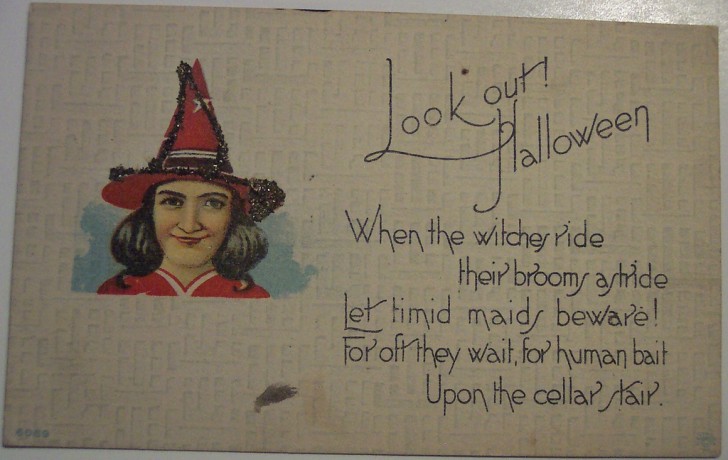 Postal Halloween retro 154