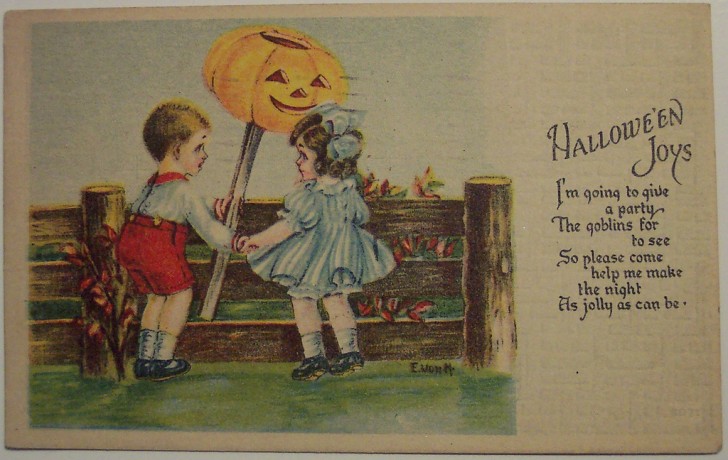 Postal Halloween retro 155