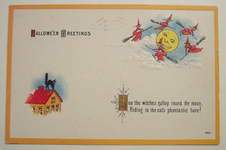 Postal Halloween retro 163