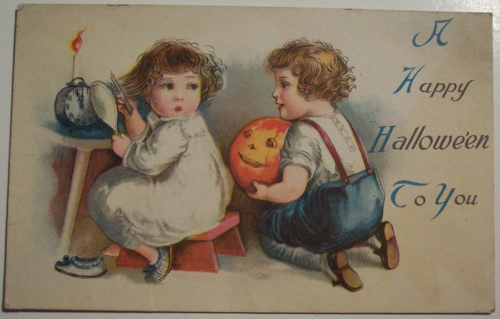 Postal Halloween vintage 067