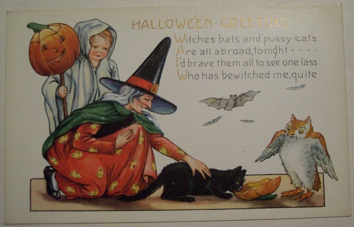 Postal Halloween vintage 138